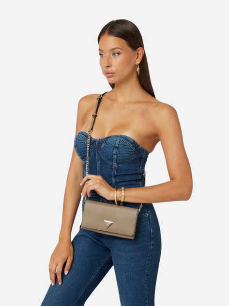 Torebka crossbody damska mała Guess Noelle HWZG7879750-DRT Szara (800070326174) - obraz 2