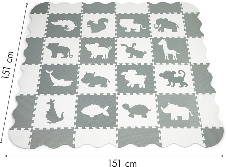 Mata piankowa z płotkiem EcoToys puzzle suchy basen 36 elementów (5903769971008) - obraz 5