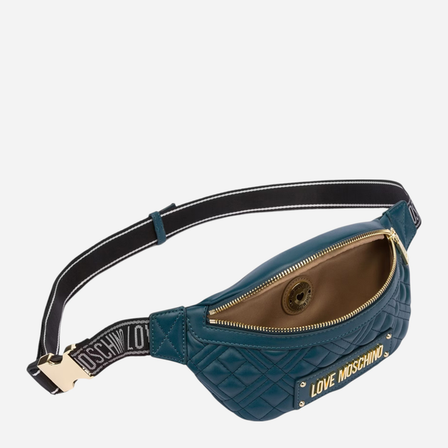 Saszetka na pas damska Love Moschino Marsupio Quilted JC4003PP1LLA0815 Zielona (800070326566) - obraz 3