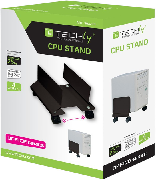 Podstawka z kółkami pod obudowę TECHly PC Steel Holder (303294) - obraz 3