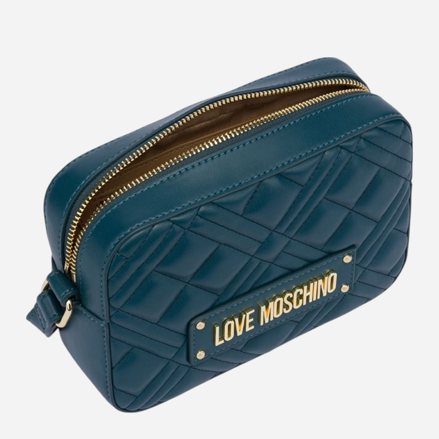 Torebka crossbody damska mała Love Moschino Borsa Quilted JC4150PP1LLA0815 Zielona (800070326569) - obraz 3