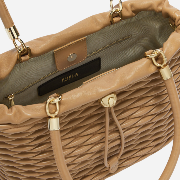 Сумка жіноча з натуральної шкіри середня Furla Mionido M WB01466BX3221YU5001007 Бежева (800070331306) - зображення 4