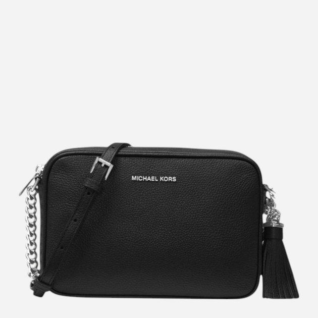 Сумка крос-боді через плече жіноча з натуральної шкіри маленька Michael Kors 32F7SGNM8L-001 Чорна (800070281841) - зображення 1