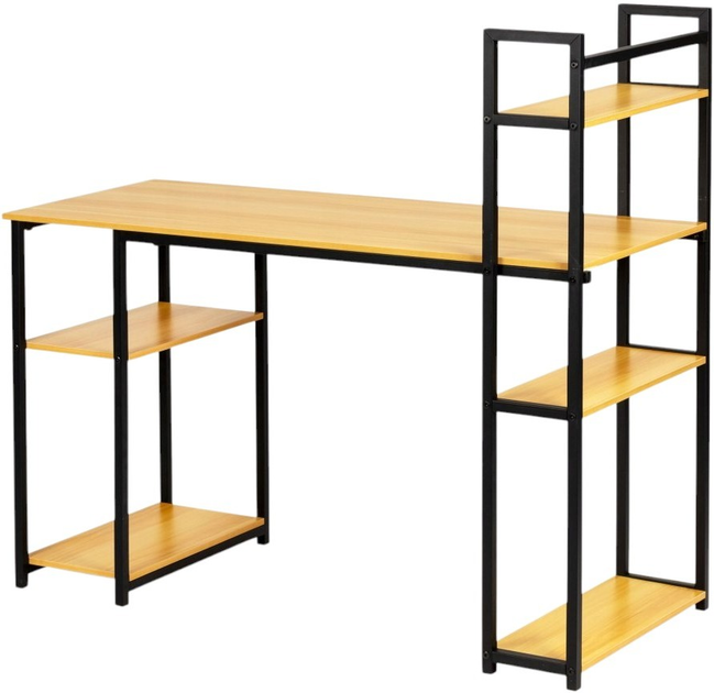 Комп'ютерний стіл ModernHome by Multistore з полицями світлий дуб (PJJCT0005-302) - зображення 3