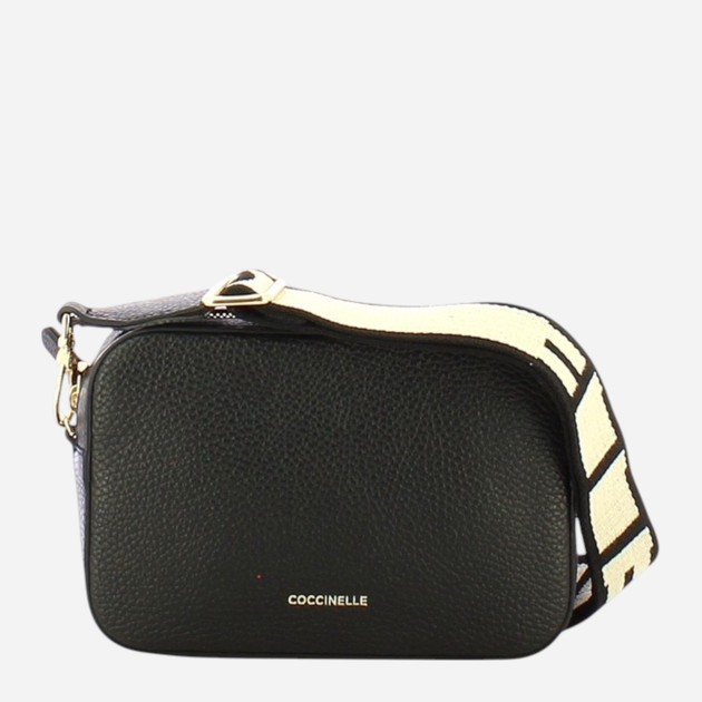 Torebka crossbody damska skórzana Coccinelle Tebe E5MN555I101-001 Czarna (800070271808) - obraz 1