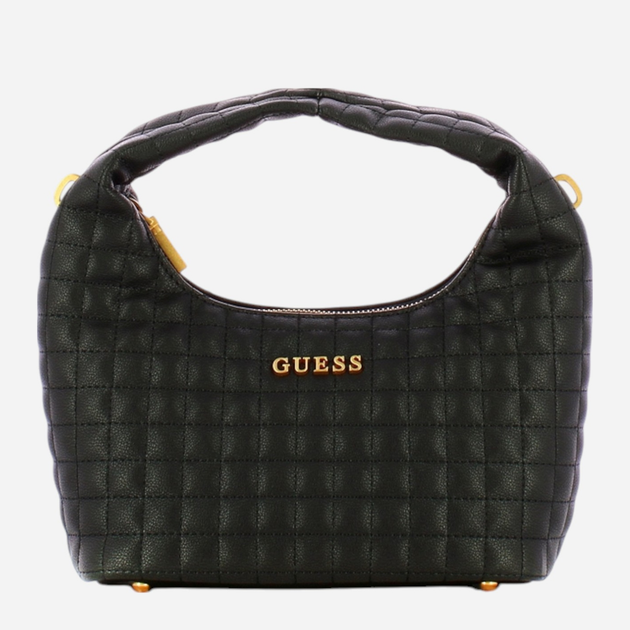 Сумка хобо жіноча середня Guess Tia HWQA9187120-BLA Чорна (800070316644) - зображення 1