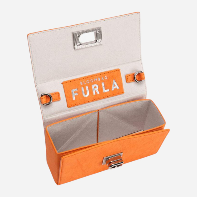 Сумка крос-боді через плече жіноча маленька Furla Bloombag Mini WB00685BX1233GEB0090 Помаранчева (800070263042) - зображення 4
