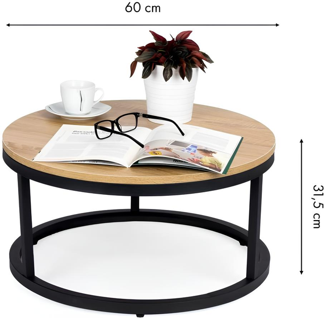 Stolik kawowy ModernHome by Multistore 60 cm loft (PJJCFT0068) - obraz 4