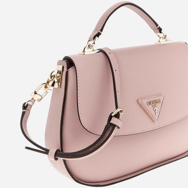 Сумка жіноча середня Guess Eco Jazlynn HWEZG952320-ROS Рожева (800070334882) - зображення 3