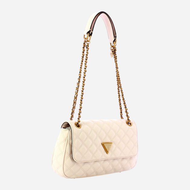 Сумка крос-боді через плече жіноча середня Guess Giully HWQA8748210-IVO Біла (800070316641) - зображення 3