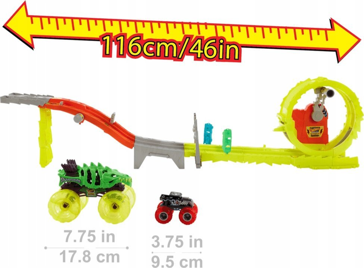 Ігровий набір Hot Wheels Monster Trucks Power Smashers Ультра Перегони (0194735237470) - зображення 7