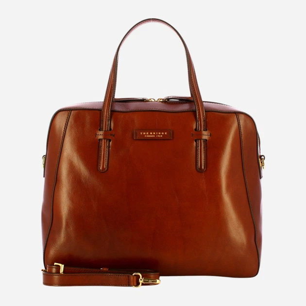Torba shopper damska skórzana The Bridge Diana 44116301-14 Brązowa (800070331436) - obraz 3