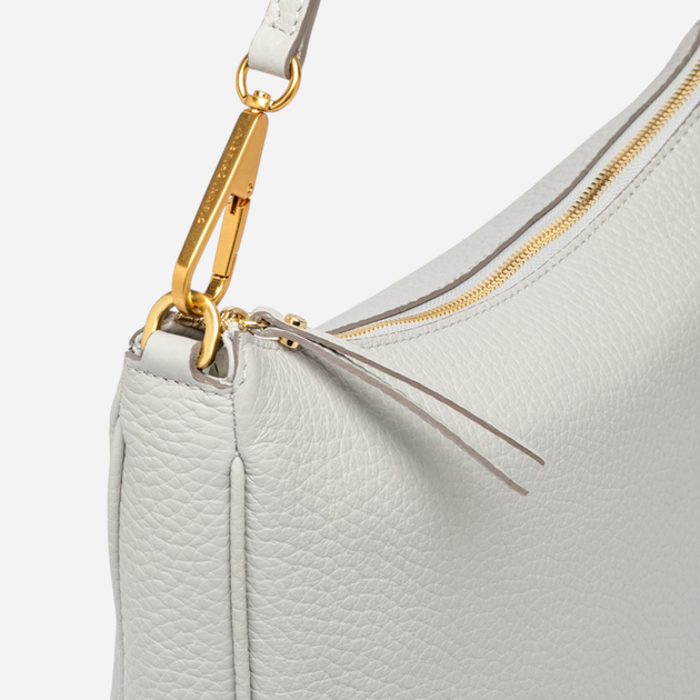 Сумка хобо жіноча з натуральної шкіри середня Gianni Chiarini Brooke BS-10493/24PE-TKL-13310 Сіра (800070331820) - зображення 5