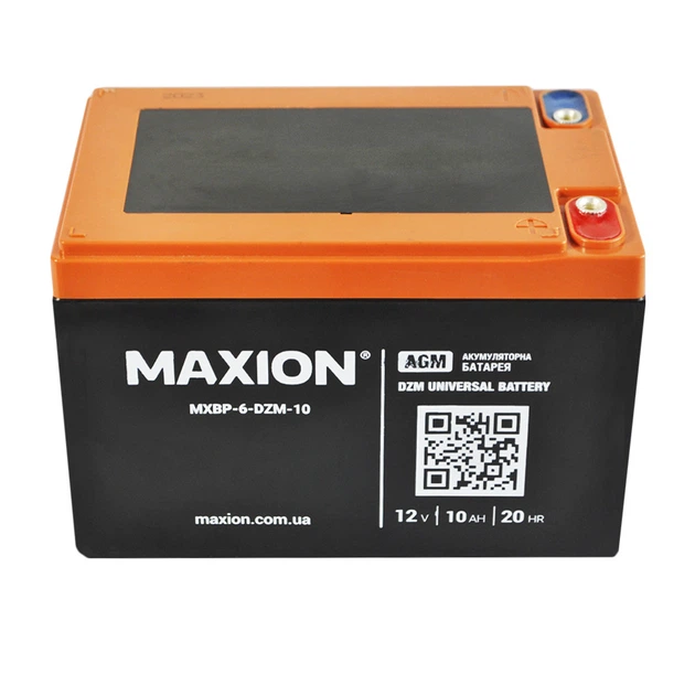 Акумулятор тяговий MAXION MXBT-6-DZM-10 (12V, 10Ah, +/-) - зображення 2