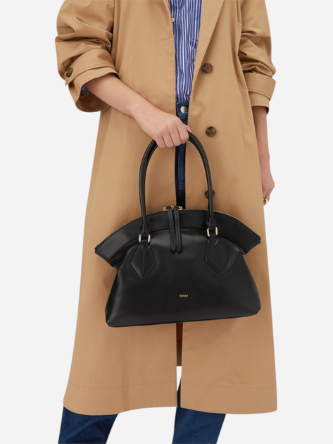 Сумка жіноча з натуральної шкіри середня Furla Erica M WB01464BX3346O60001007 Чорна (800070331298) - зображення 2