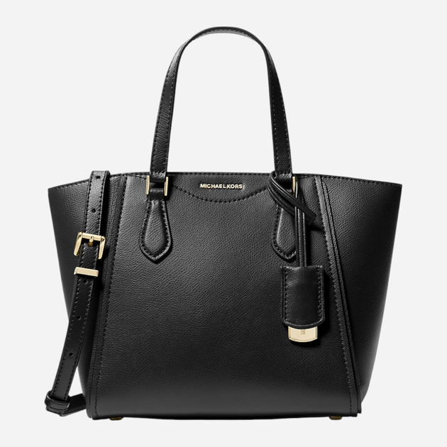 Сумка крос-боді через плече жіноча з натуральної шкіри маленька Michael Kors Taryn 32F4GTBC1L-001 Чорна (800070331834) - зображення 1