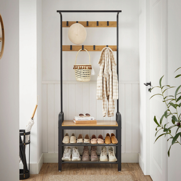 Wieszak na ubrania Leobert drewniany loft (5903332064243) - obraz 4