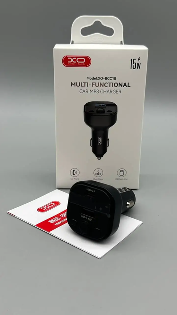FM-модулятор ХО Smart Bluetooth MP3 Car Charger Type-C 3A BCC 001888 - Фото 4 FM-модулятор ХО Smart Bluetooth MP3 Car Charger Type-C 3A BCC 001888 - изображение 4