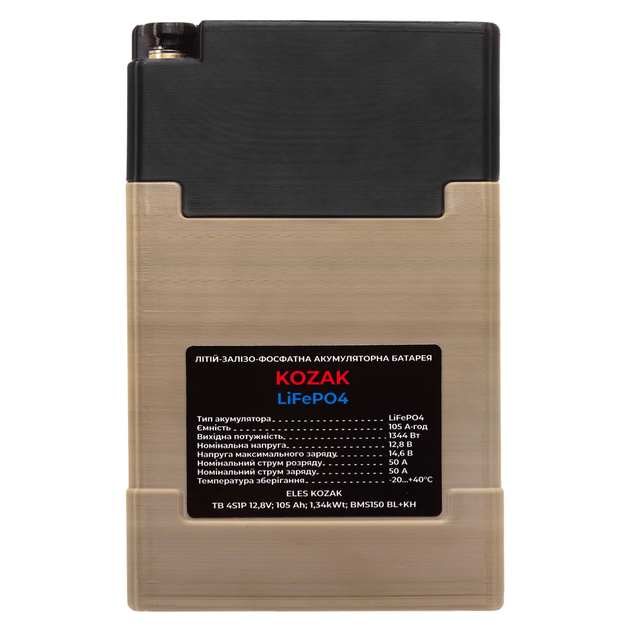 Акумуляторна батарея ELES KOZAK TB 4S1P 12,8V; 105 Ah; 1,34kWt; BMS100 BL+KH - изображение 5