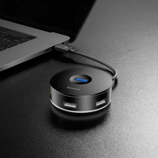 USB-Хаб Baseus Round Box USB Black - изображение 5