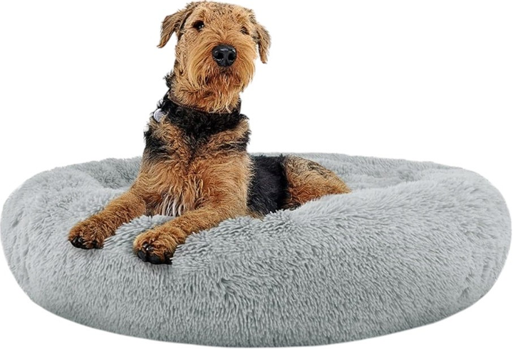 Legowisko Leobert pluszowe L 80 cm jasnoszare (5903332075249) - obraz 3