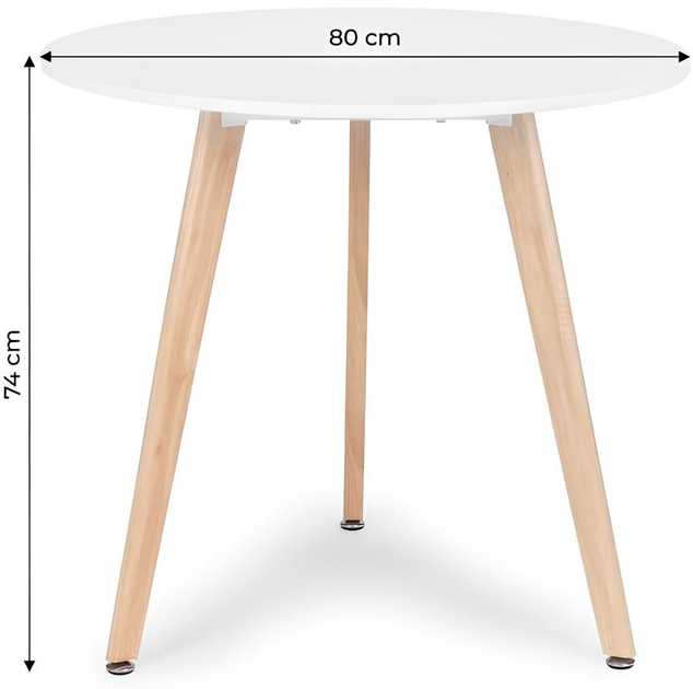 Stolik kawowy ModernHome by Multistore 80 cm biały (KJRDT-02) - obraz 5