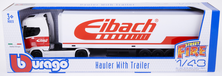 Samochod Bburago StreetFire Haulers Trailer Eibach 1:43 (4893993016518) - obraz 1