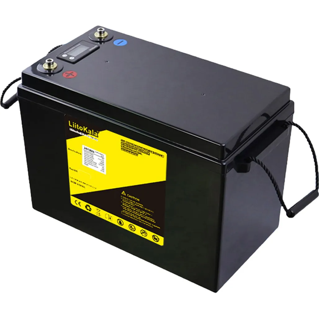 Аккумулятор LiitoKala LiFePO4 24V 100Ah (2400Wh) с LCD-дисплеем и встроенным BMS, 4000+ циклов - Фото 2 Аккумулятор LiitoKala LiFePO4 24V 100Ah (2400Wh) с LCD-дисплеем и встроенным BMS, 4000+ циклов - изображение 2