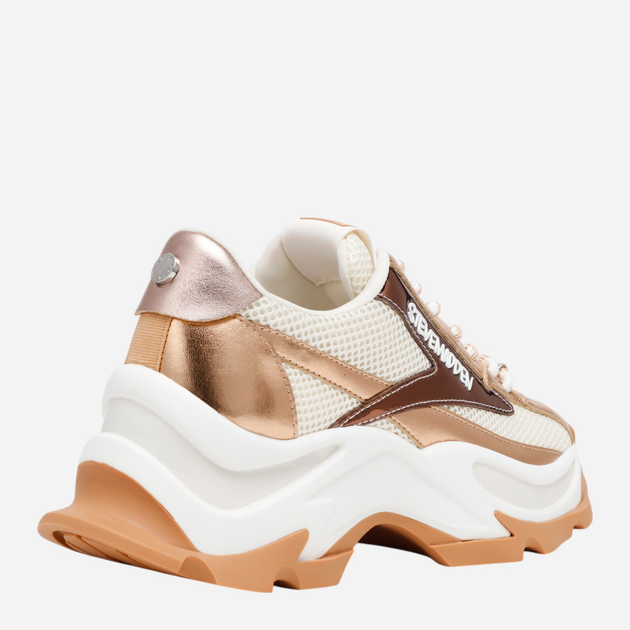 Sneakersy damskie Steve Madden Zoomz SM11002327-SG3 36 22.2 cm Biały/Złoty (8720857668643) - obraz 3