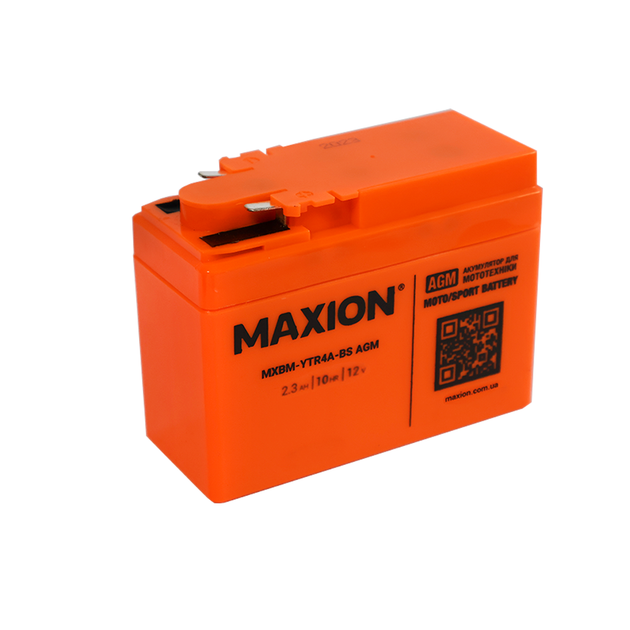 Мото аккумулятор MAXION AGM MXBM-YTR4A-BS 12V 2.3Ah 30A R+ MXBM-YTR4A-BS - изображение 3