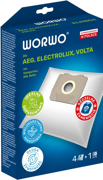 Набір мішків Worwo Electrolux XIO ELMB04 /KPL4 (ELMB04) - зображення 1