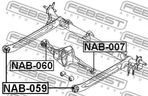 Сайлентблок рычага задний левый/правый Febest (NAB-060) - изображение 2