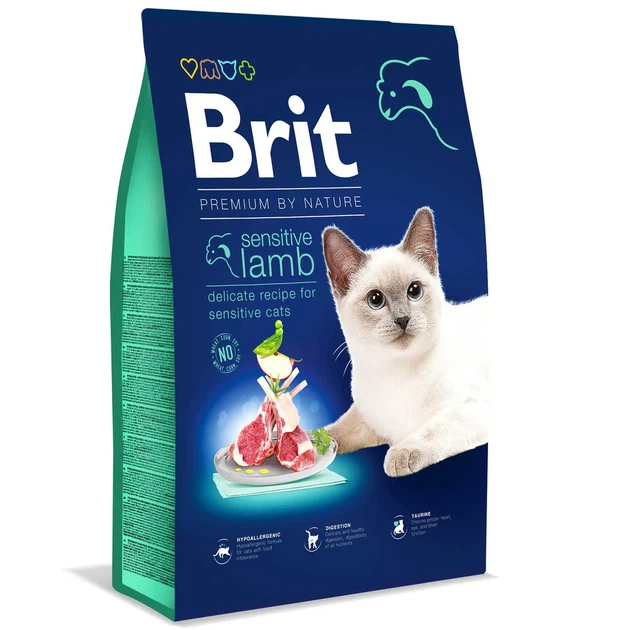 Brit Premium by Nature Cat Sensitive (ягня) 8 кг - Фото 1 Brit Premium by Nature Cat Sensitive (ягня) 8 кг - зображення 1