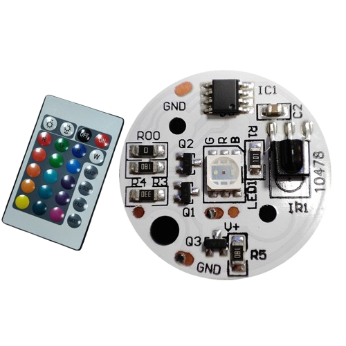 Светодиодный LED-модуль 3Вт, 31мм AC220В плата для ремонта ламп 3Вт, 7 цветов + пульт управления - Фото 1 Светодиодный LED-модуль 3Вт, 31мм AC220В плата для ремонта ламп 3Вт, 7 цветов + пульт управления - изображение 1