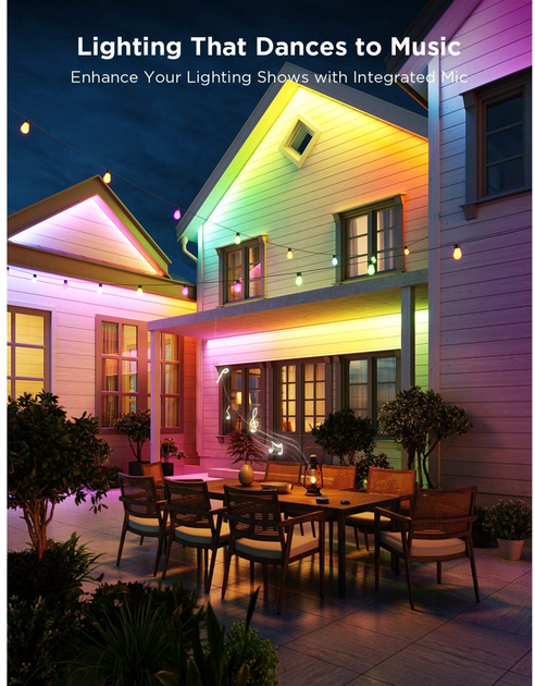 Inteligentna taśma LED Govee RGBICWW Outdoor Strip Light Pro 10 m (6974316999430) - obraz 7