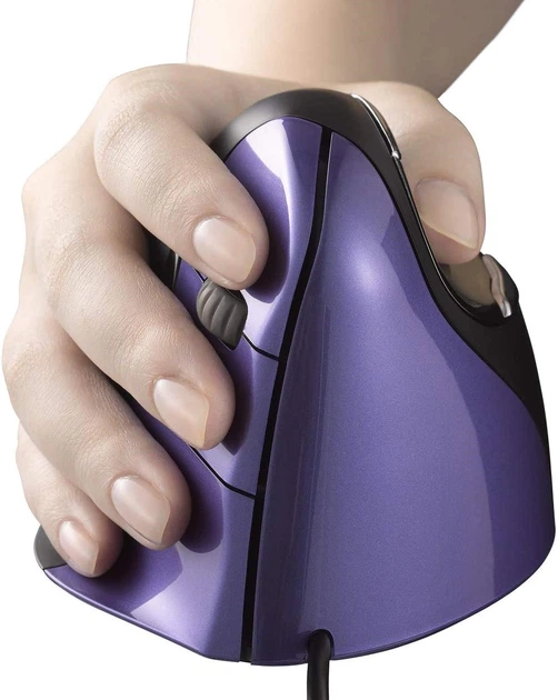 Mysz Evoluent VerticalMouse 4 Small USB Black/Purple (VM4S) - Zdjęcie 5 Mysz Evoluent VerticalMouse 4 Small USB Black/Purple (VM4S) - obraz 5
