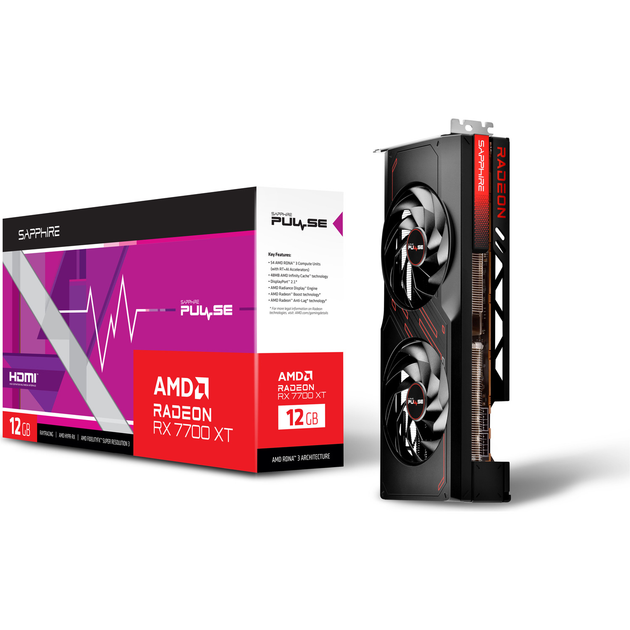 Видеокарта Sapphire Radeon RX 7700 XT Pulse 12 GB (11335-04-20G) [104751] - изображение 2