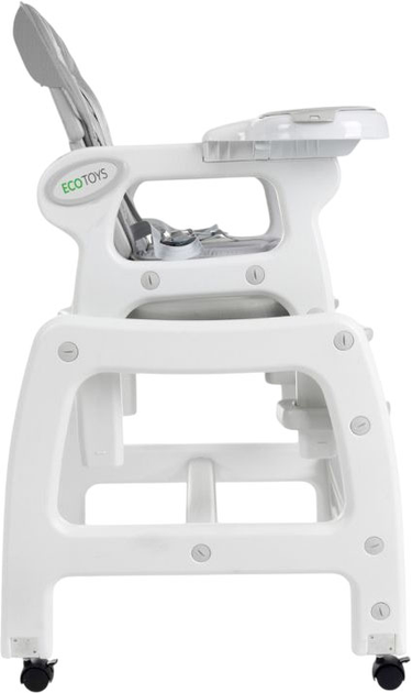 Krzesełko do karmienia EcoToys 3w1 biało-szary (5903089067832) - obraz 4