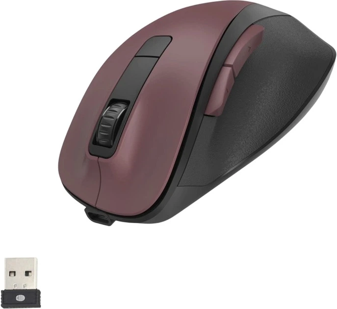 Mysz Hama MW-500 V2 Wireless Bordowa (4047443500809) - obraz 3