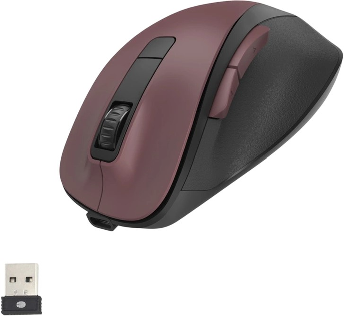 Миша Hama MW-500 V2 Wireless Maroon (4047443500809) - зображення 3
