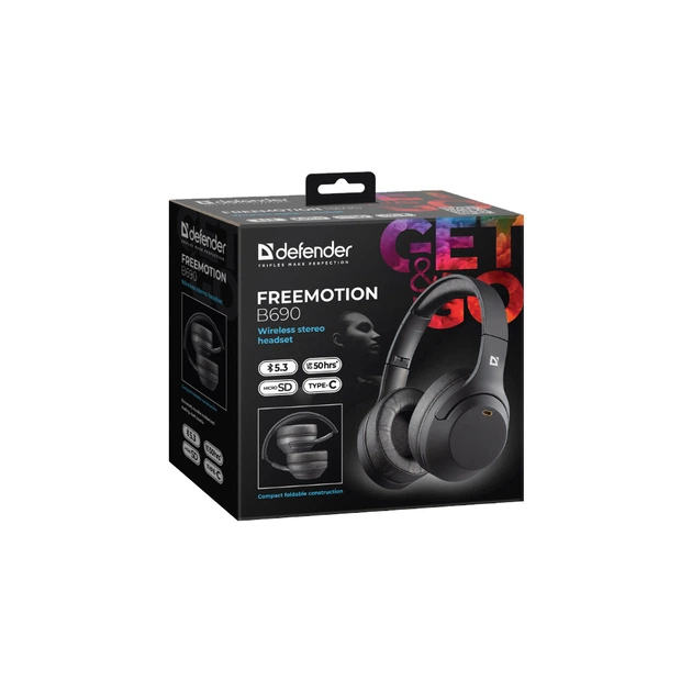 Наушники Defender FreeMotion B690 Bluetooth Black (63690) - Фото 11 Наушники Defender FreeMotion B690 Bluetooth Black (63690) - изображение 11