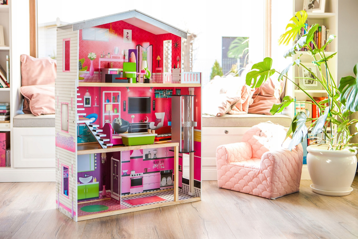 Дерев'яний ляльковий будиночок з ліфтом EcoToys Резиденція Малібу (5905817000203) - зображення 8