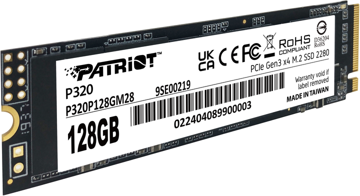 Dysk SSD Patriot P320 256GB M.2 2280 PCIe Gen 3.0 x4 NVMe TLC (P320P256GM28) - obraz 2