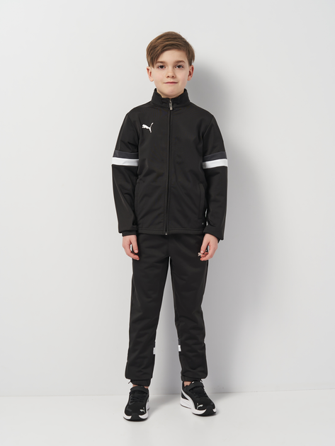 Подростковый спортивный костюм (толстовка + штаны) для мальчика Puma TeamRISE Tracksuit Jr 65865503 170-176 см Puma Black-Puma Black (4067978012714) - изображение 1
