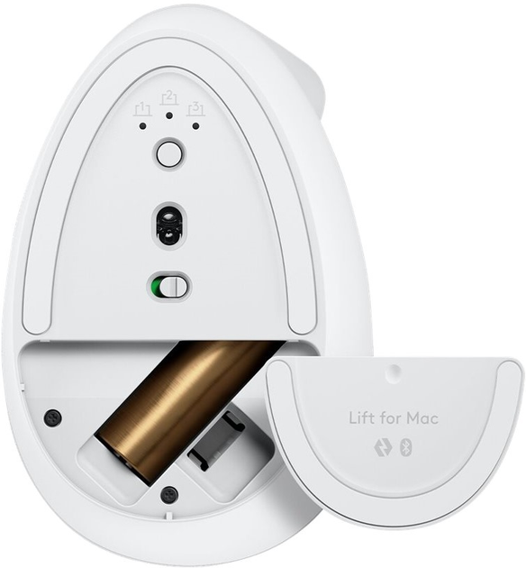 Mysz Logitech Lift for Mac Vertical Ergonomic Mouse Off White (910-006477) - obraz 5