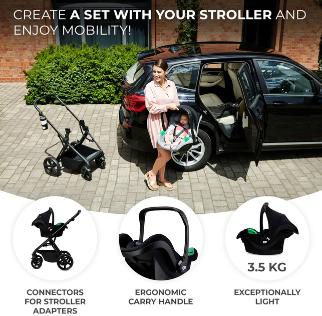 Автокресло-переноска Kinderkraft Mink Pro i-Size Black (KCMINKPRBLK0000) (00-00305303) - изображение 9