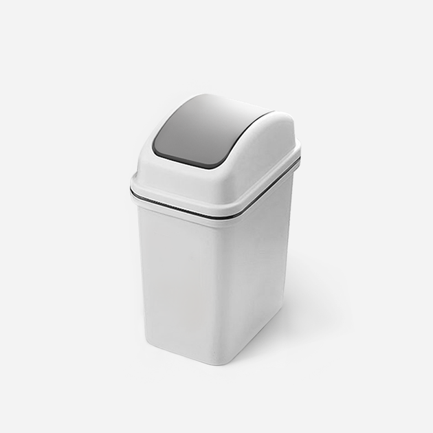 Ведро для мусора MVM с крышкой BIN-12 15 л Серое (BIN-12 15L GRAY) - изображение 3