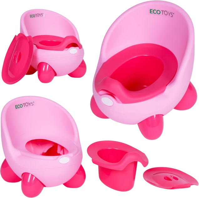 Nocnik dziecięcy EcoToys na nóżkach Różowy (5905817004485) - obraz 5