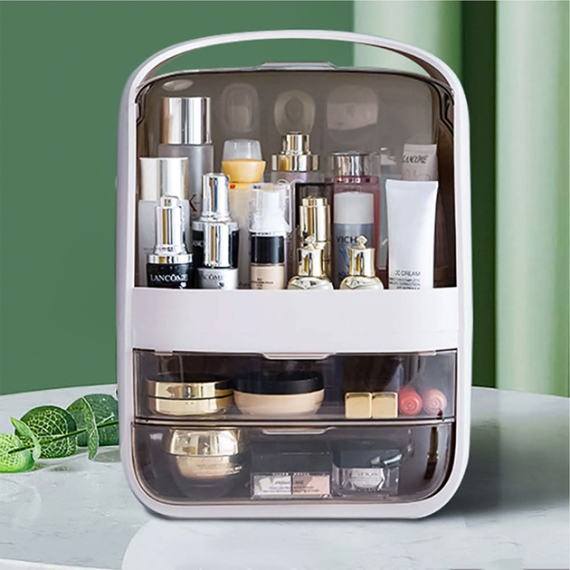 Organizer na kosmetyki ModernHome by Multistore z szufladami biały (PJJMSB003-01) - obraz 5