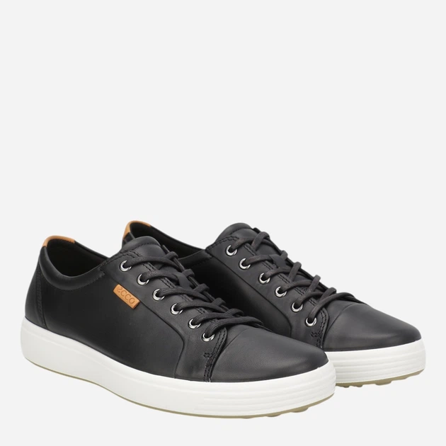 Чоловічі кеди низькі ECCO Soft 7 43000401001 42 Чорні (737431676763) - зображення 2